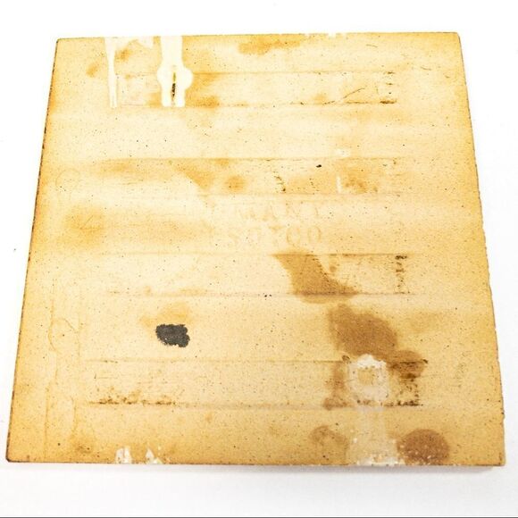 Two Butter Yellow Romany Ceramic Tiles w/ Vintage Image Transfers - Picture 6 of 9